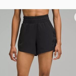 lulu Track That High-Rise Lined Short 5" Black Women's Shorts